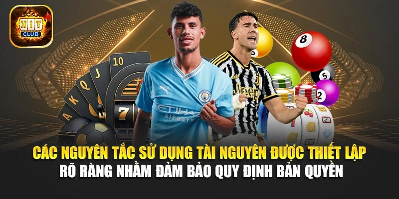 Các nguyên tắc sử dụng tài nguyên được thiết lập rõ ràng nhằm đảm bảo quy định bản quyền